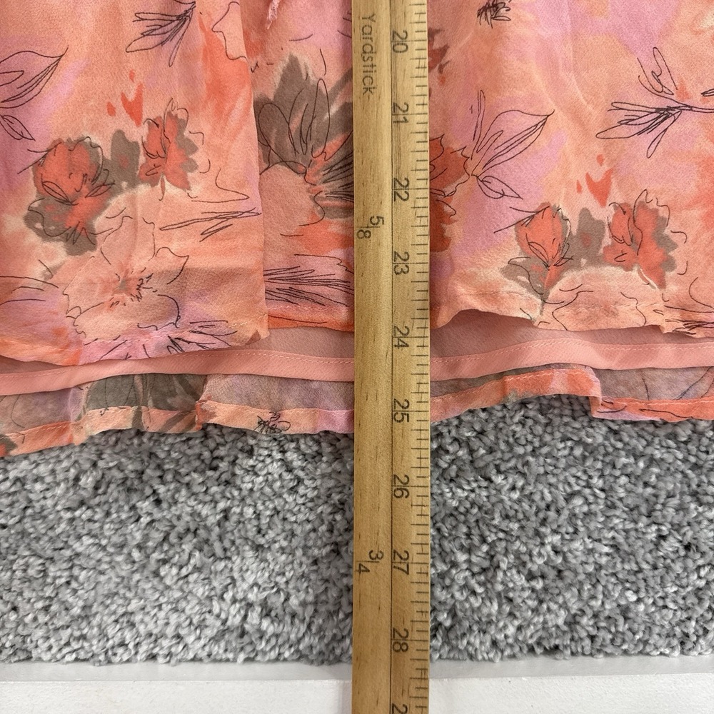 VTG Y2K Worthington 100% Silk Top 2X Fairy Dainty Babydoll Romantic Ruffle - Picture 5 of 10